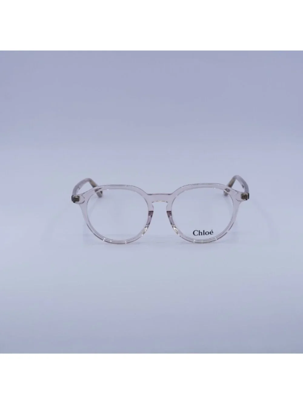 Chloe CH0012OA 001 Eyeglasses Transparent Pink 50mm Round Frame